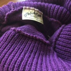 Michael Simon 1980s Cowl Neck Sweater